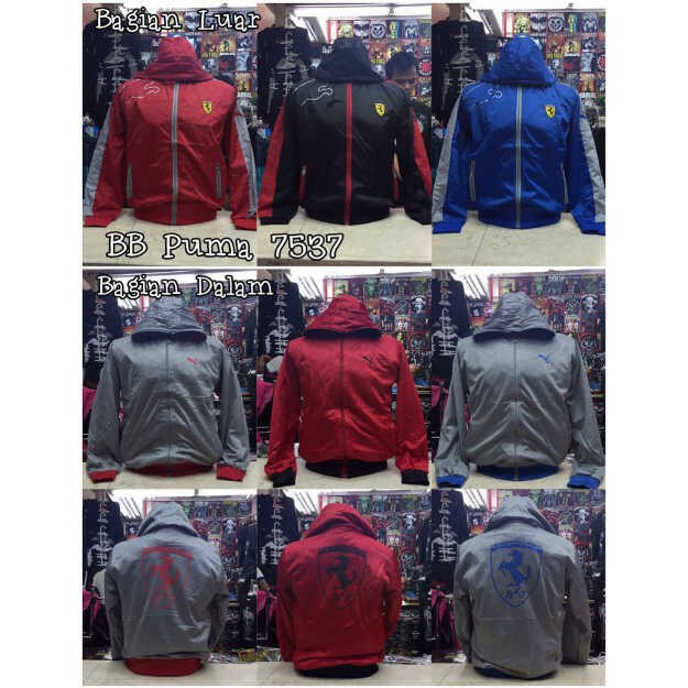 Jaket Parasut Bolak-balik NEW Puma Ferrari Import