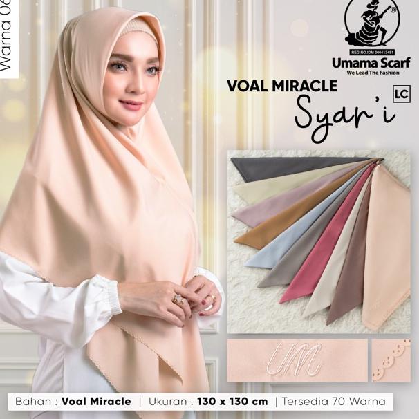 Grosir Hijab Umama Scarf Voal Miracle Syari Murah Jilbab Segi Empat Polos Jumbo Syar’i Segi4 {MLT.30