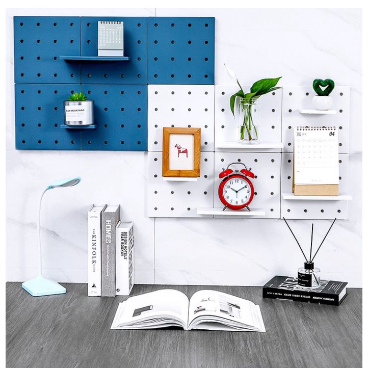 Rak Dinding Lubang Multifungsi Storage Organiser Gantungan Kunci Rak Decor Rumah DIY Flexible Rak Plastik