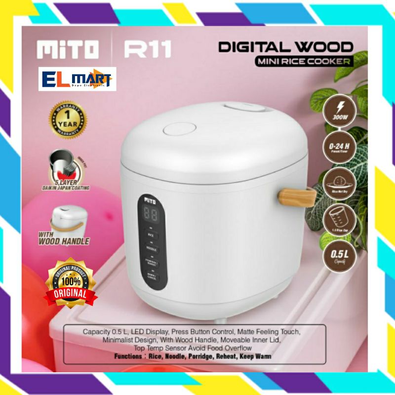 Mito Digital Rice Cooker R11 - R 11 Magic Com 0,5L 0.5 Liter 300W 4 in 1