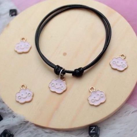 GELANG / KALUNG CANTIK IMUT LIONTIN SMILE AWAN Gelang couple / gelang nama / gelang Costum / gelang persahabatan / gelang huruf / gelang murah