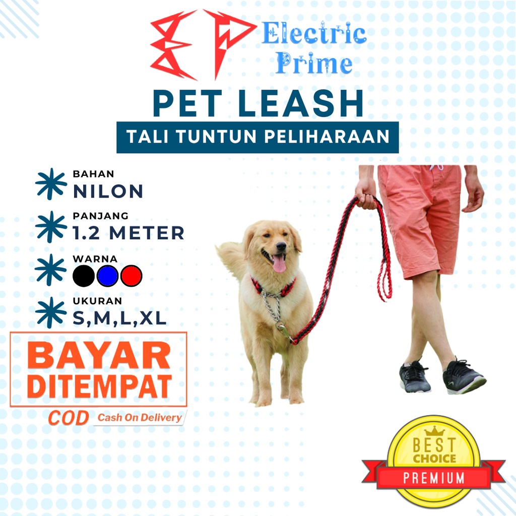 Tali Tuntun Anjing Besar Sedang Kecil Dog Leash Walking Rope Nylon Chain Pet Accessories