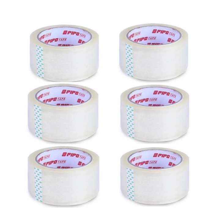 

PEREKAT-PENGIKAT- 6 PC PIPO LAKBAN MURAH KUALITAS BAGUS 60 YARD 2 INCH -PENGIKAT-PEREKAT.