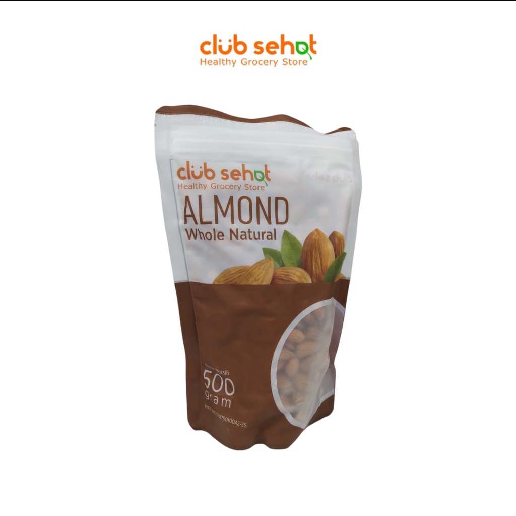 

Club Sehat - Almond Whole Raw Kacang Almond Mentah 500Gr