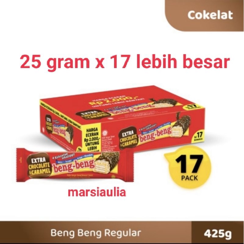 

Beng Beng 1 box isi 17 pcs x 25 gram Beng-beng Coklat Crispy