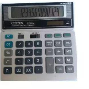 

Miliki Citizen CT 8614 Calculator Kalkulator Penghitung 14 Digit 2 Power Check and Correct