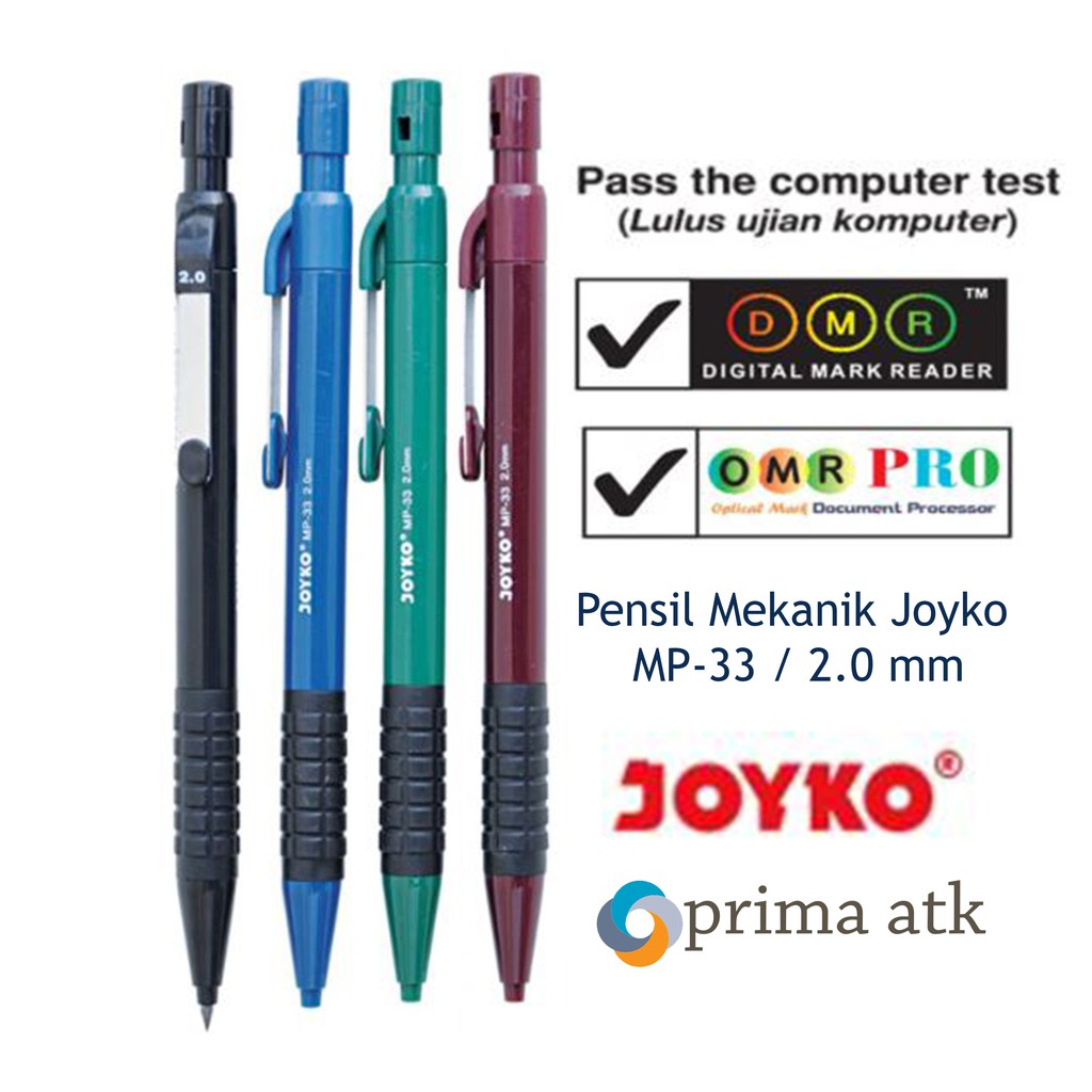 

PENSIL PENCIL MEKANIK MECHANIC 2B LUCU WARNA HITAM JOYKO MP-33 MECHANICAL PENCIL UJIAN KOMPUTER