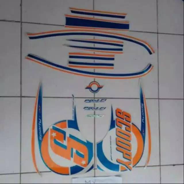 Sticker stripping body Scoopy F1 2025-2016