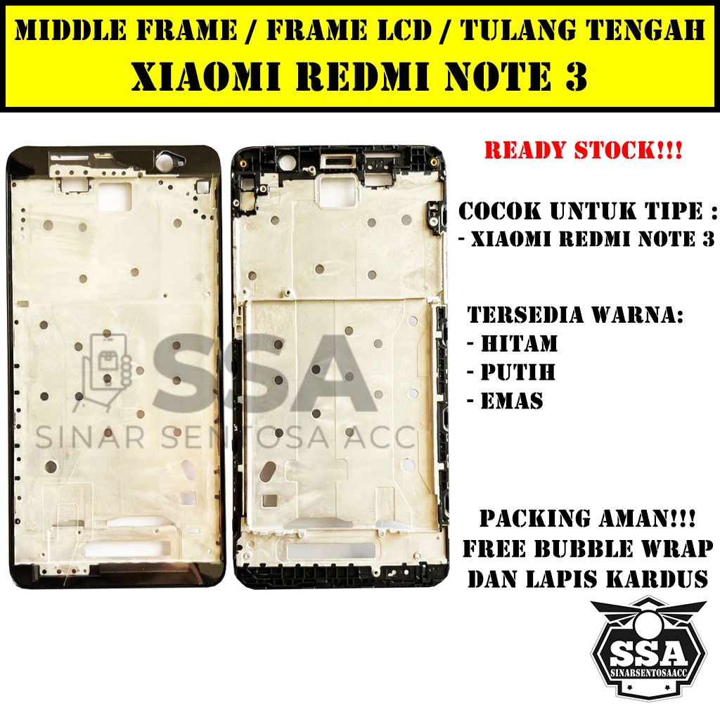 Tulang Tengah Middle Frame LCD Xiaomi Redmi Note 3 Original 100% Tulang Casing Bezel Bezzel Bazel Handphone HP Ori Original Awet Murah Note3