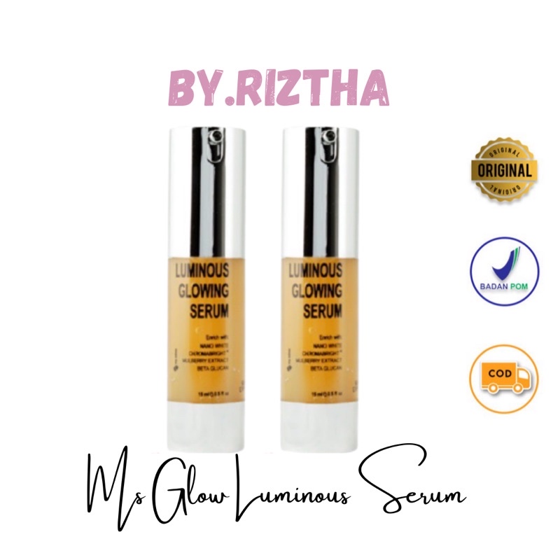 LUMINOUS GLOW SERUM MS GLOW PENCERAH DAN GLOWING WAJAH BPOM HALAL ORIGINAL RESELLER RESMI