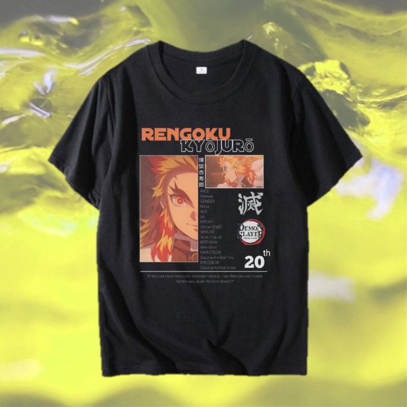 T-SHIRT RENGOKU KYOJURO KIMETSU NO YAIBA ANIME