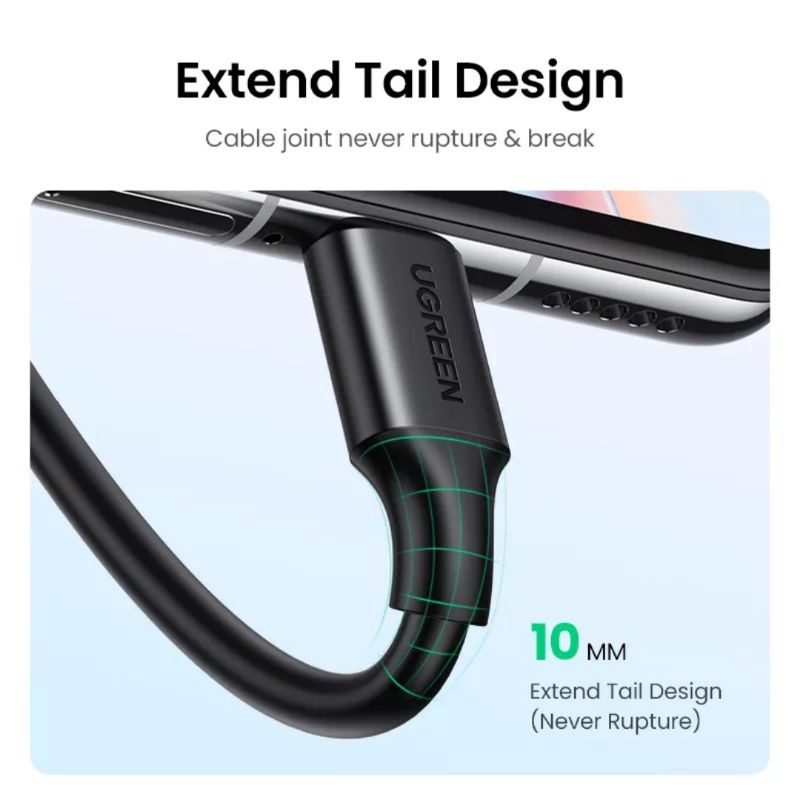 Ugreen 3A USB Type C Charger Cable Fast Charging for Xiaomi Samsung Huawei