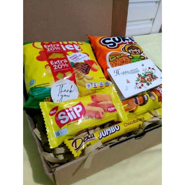 

SNACK BOX MURAH VARIASI KUNING/HADIAH/HAMPERS SNACK