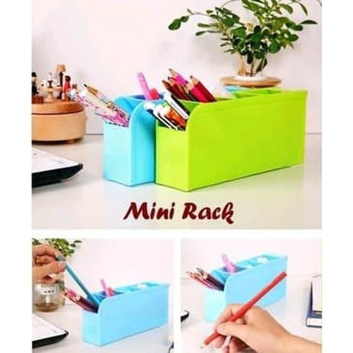 RAK MINI 4 SEKAT Tempat Alat Tulis / Mini Rack Tempat Sendok Gunting