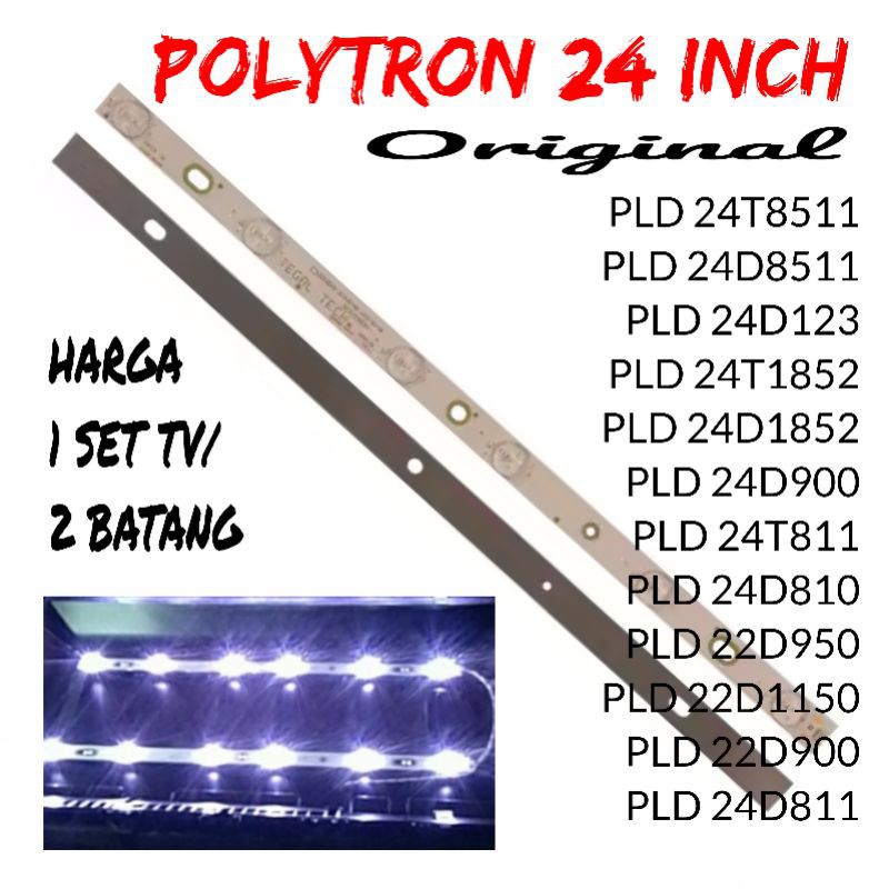 BL BACKLIGHT TV LED POLYTRON 24 INCH 1SET