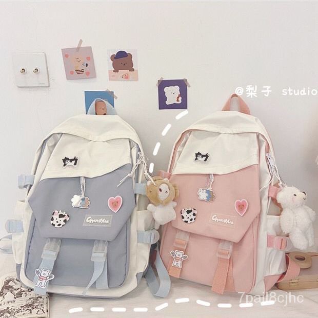 Junior Sekolah Korea Fashion Style Kapasitas Besar Siswa SMA Serbaguna Mori Perempuan Tas Ransel2022