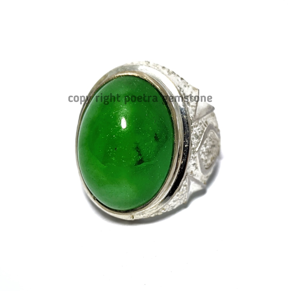 Natural Batu Akik Giok Burma Jade it Jade Ring Alphaka GBJ03