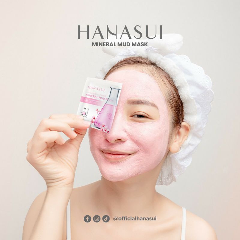 HANASUI MINERAL MUD MASK - JAPANESE FLOWER BRIGHTENING (✔️BPOM)