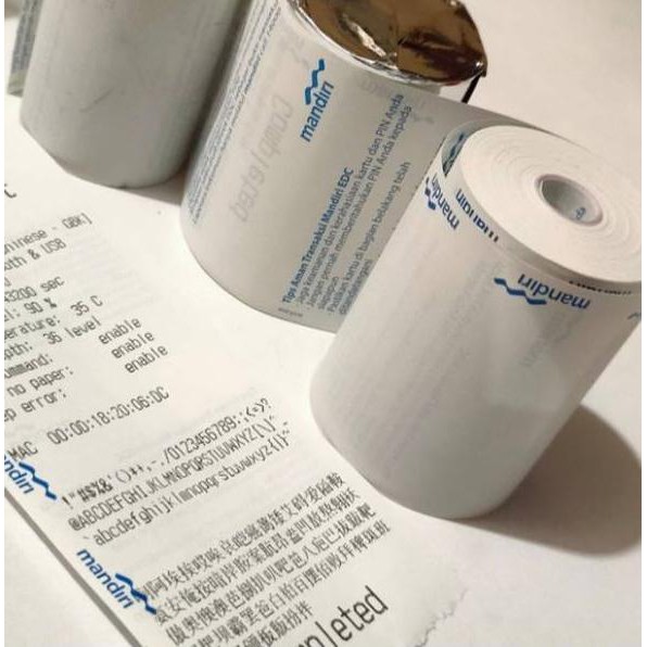 

Bayar Di Tempat WBQTD Kertas thermal EDC UK 57x40mm logo bank mandiri full 37 Harga Murah
