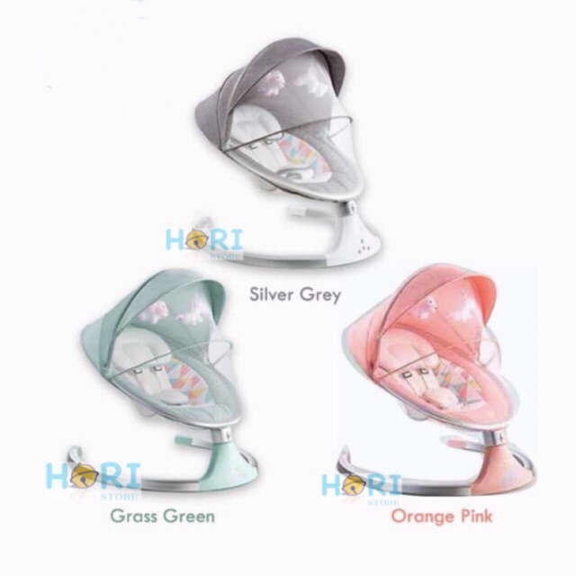 Bouncer Baby Swing Ayunan Bayi Remote Elektrik Mirip Mamaroo Nuna Leaf
