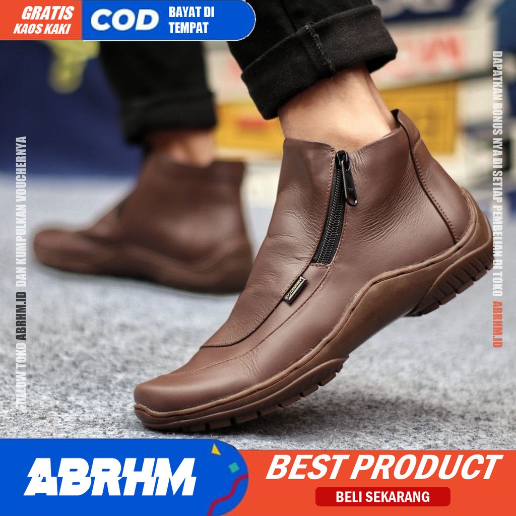 ABRHM CORA Sepatu Formal Pria Sepatu Casual Sepatu Pria Casual Kulit Asli Sepatu Kasual Cowok / Cowo Oxford Kerja Kantor Lapangan Kuliah Kondangan Gaya Keren Kekinian Original Murah Terlaris