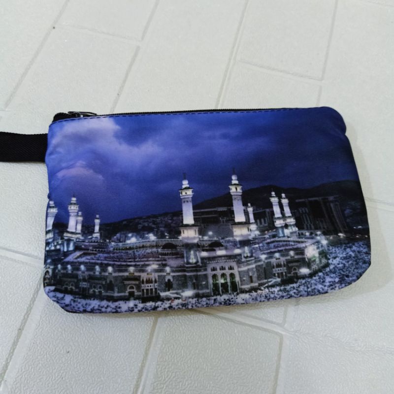 Pouch Printing Ka'bah Madinah / Dompet Wanita  by Zellshop