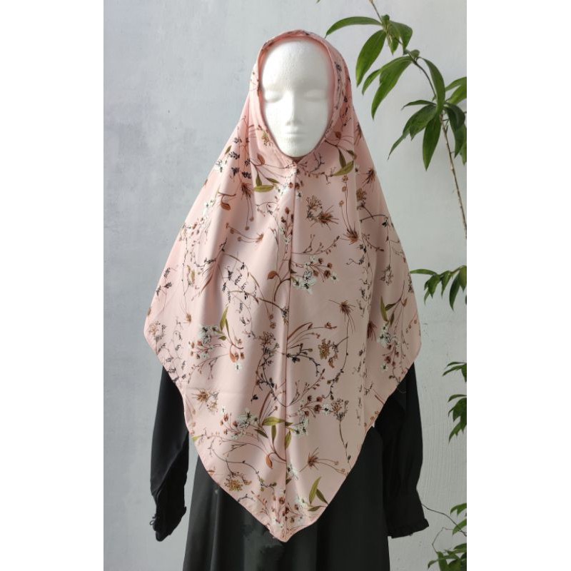 Hijab segitiga instan motif ukuran jumbo