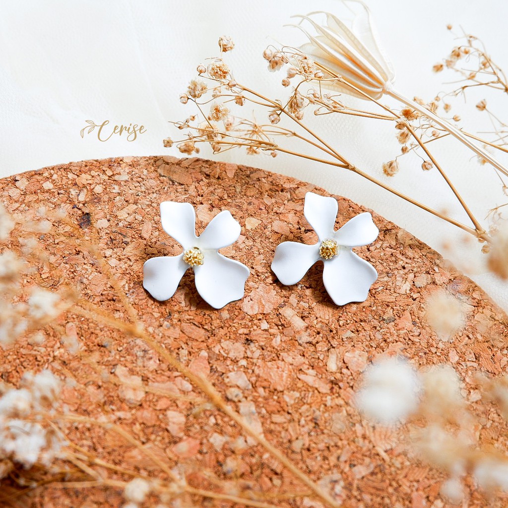 Plumeria Earrings | Anting tusuk bunga korea warna warni cantik aksesoris wanita trendy stylish