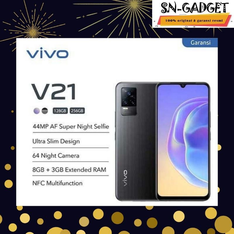 VIVO V21 5G RAM 11GB/128GB HANDPHONE BARU GARANSI RESMI VIVO NFC  MULTIFUNGSI HP TERMURAH SESURABAYA