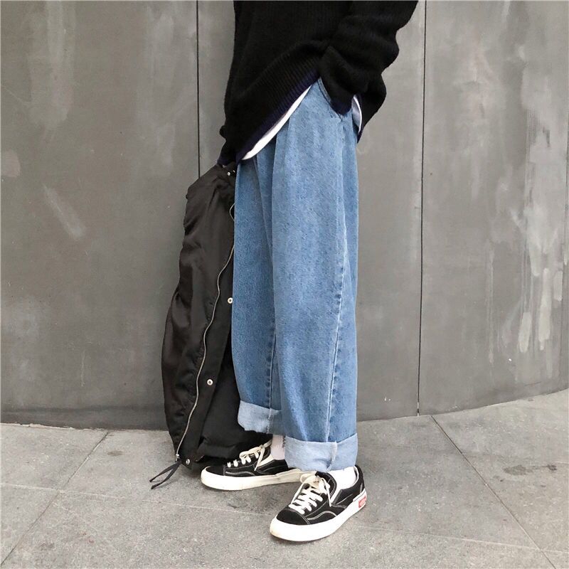 Celana Panjang Jeans Longgar Pria Model Lebar Ukuran Besar Celana Panjang Jeans Longgar Pria Model Lebar Ukuran Besar
