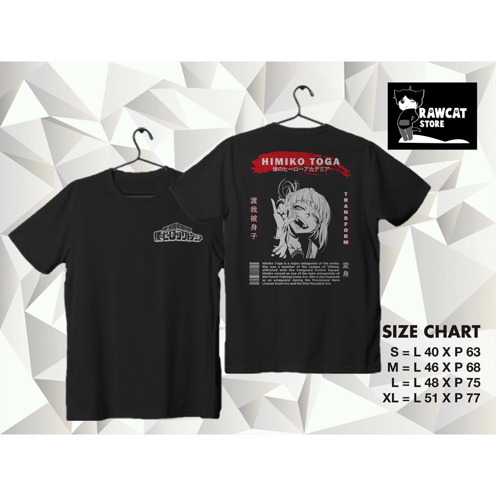 Kaos Distro Himiko Toga Streetwear