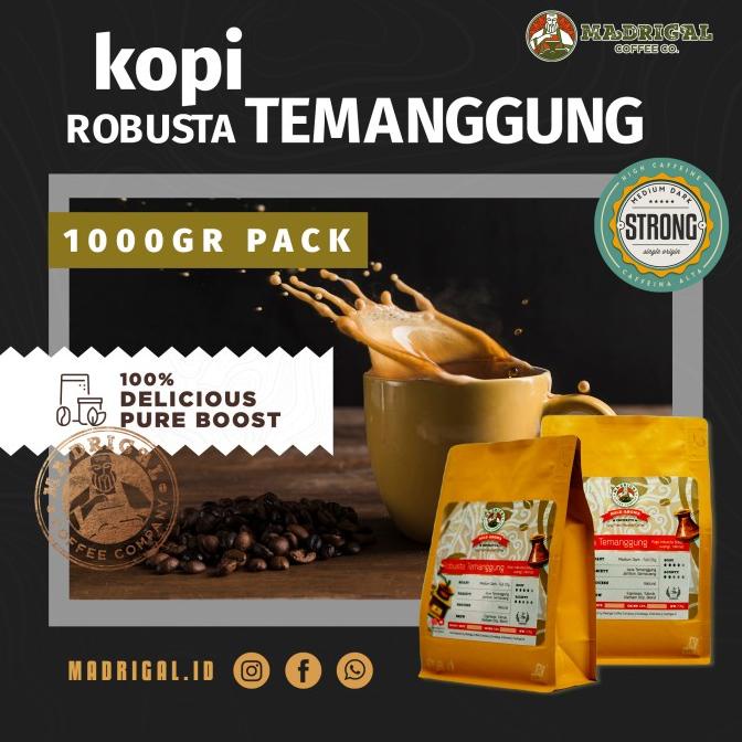 

[ COD ] Fresh Robusta Temanggung Natural Medium Dark Full City 1KG Party Pack KOMPLIT Kode 1429