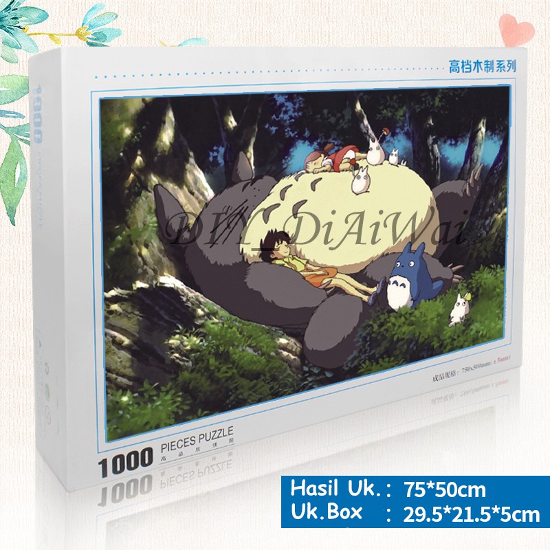 Puzzle Jingsaw 1000 pcs kayu Uk.75 x 50cm - TOTORO SLEEP