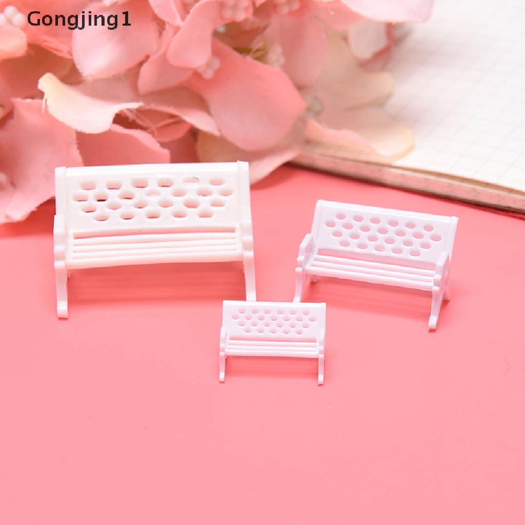 Gongjing1 3Pcs Miniatur Kursi Taman Mini Untuk Dekorasi Lansekap Mikro