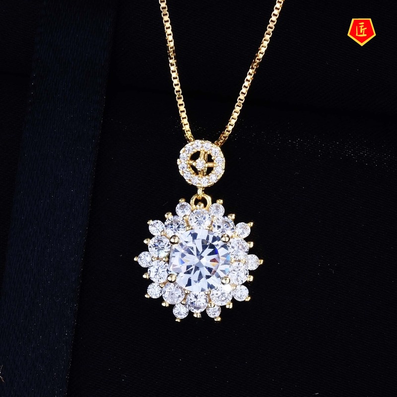 [Ready Stock]S925 Silver Light Luxury Retro Snowflake Ear Stud Necklace for Women