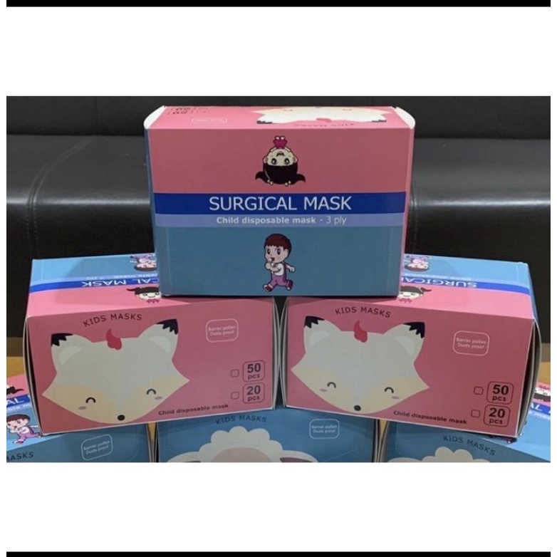 Masker anak 3 ply / masker anak isi 50 pcs masker anak kemenkes