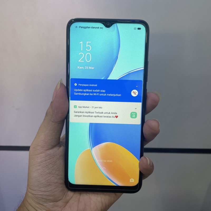 oppo a15s ram 4/64gb second bekas pakai mulus fullset original resmi