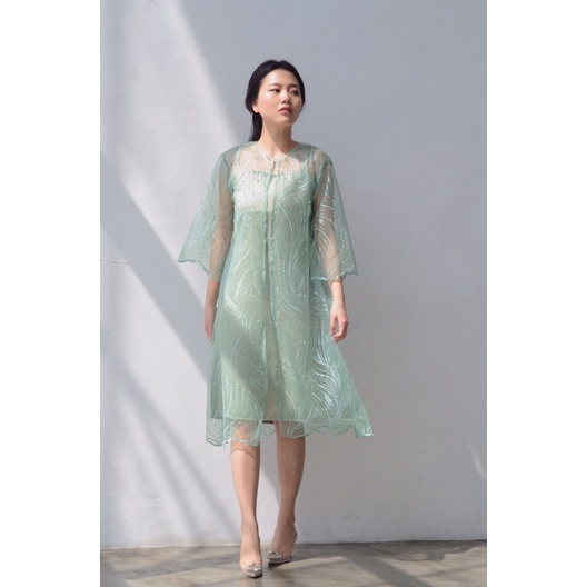 Selim Label Mora Dress Semi Kebaya Dress Midi Dress Brokat Dress