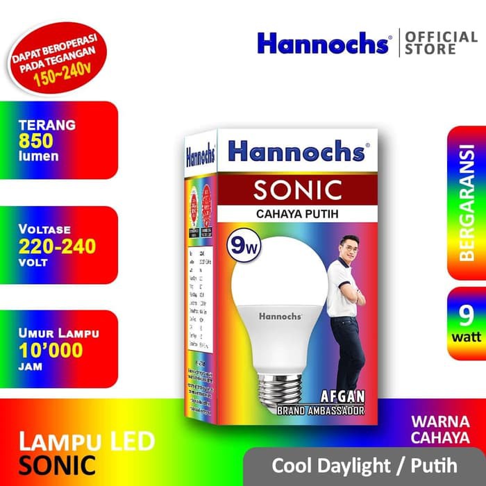 Hannochs SONIC LED Bulb 9 Watt - Bola Lampu Bohlam LED 9 Watt