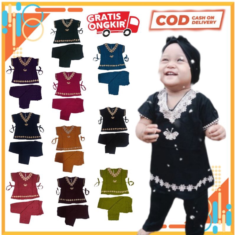 Setelan Anak Size L Renda Kupu