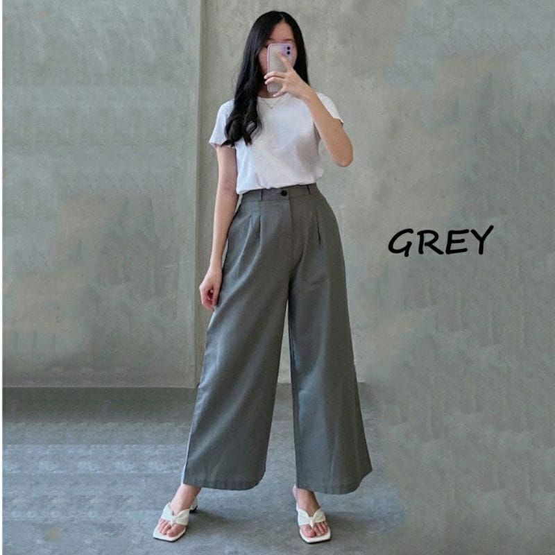 YUKA SLIM KULOT /KULOT WANITA KATUN LINEN RAMI /ELAINE PANT CULLOTE KATUN RAMI / MAURA PANTS TALI