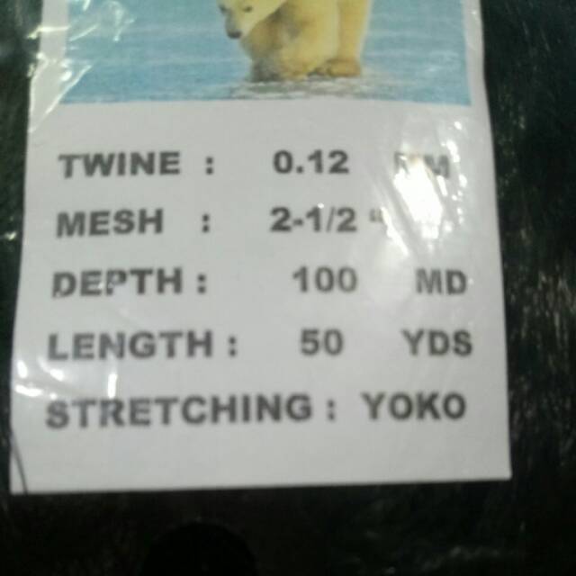 Jaring burung hitam tinggi 6 meter + 2 ikat benang