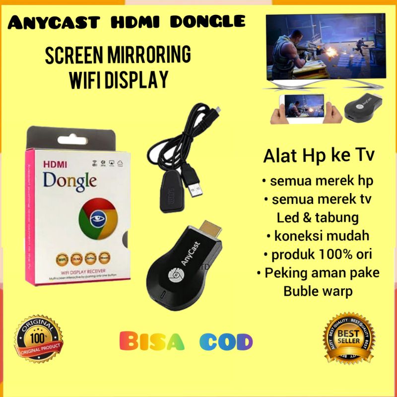 ANYCAST HDMI DONGLE WIRELESS WIFI DISPLAY ORIGINAL/DONGLE HDMI WIRELESS MIRACAST TV/ANYCAST DONGLE O