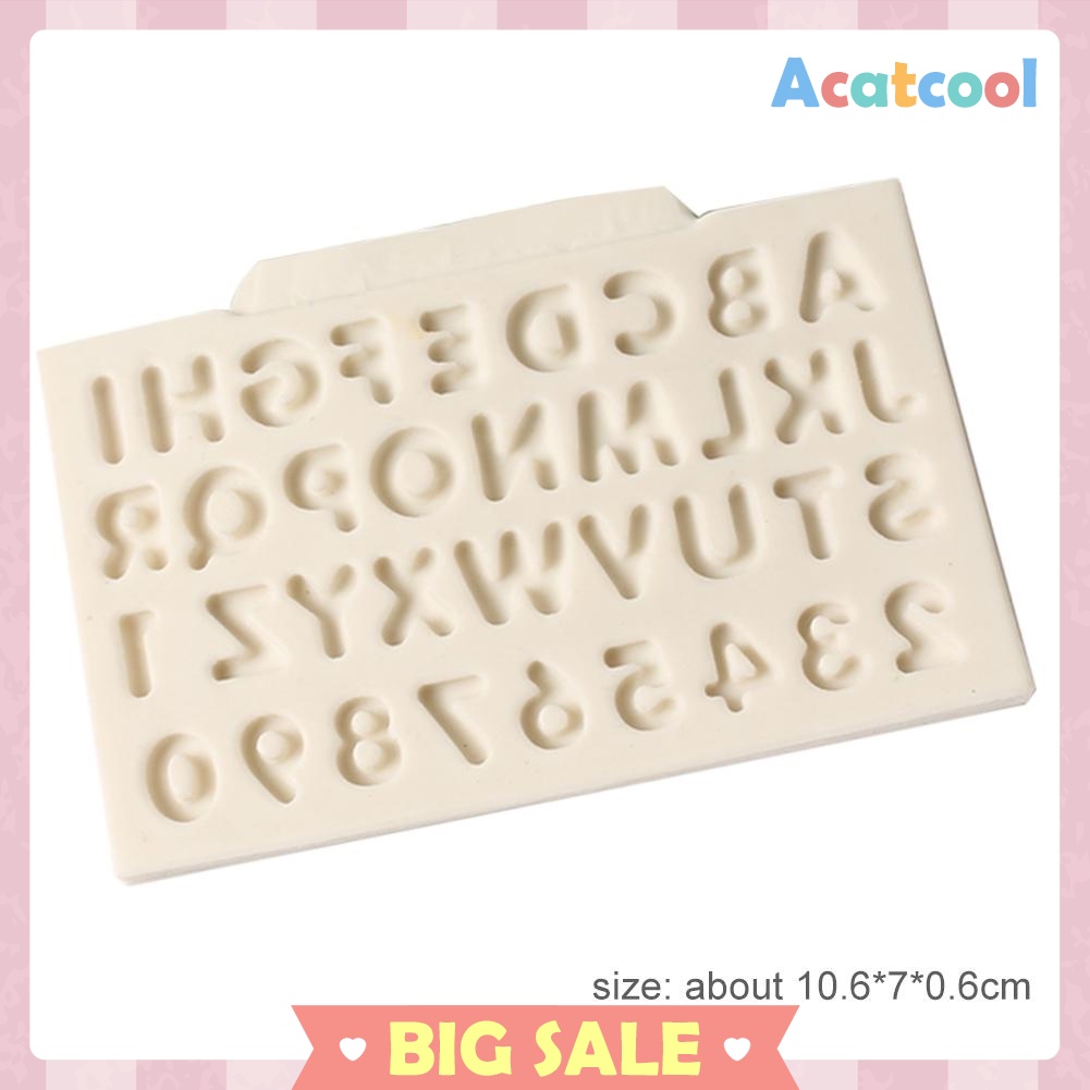 Letters Silicone Fondant Cake Mold DIY Chocolate Baking Decor Moulds Tools