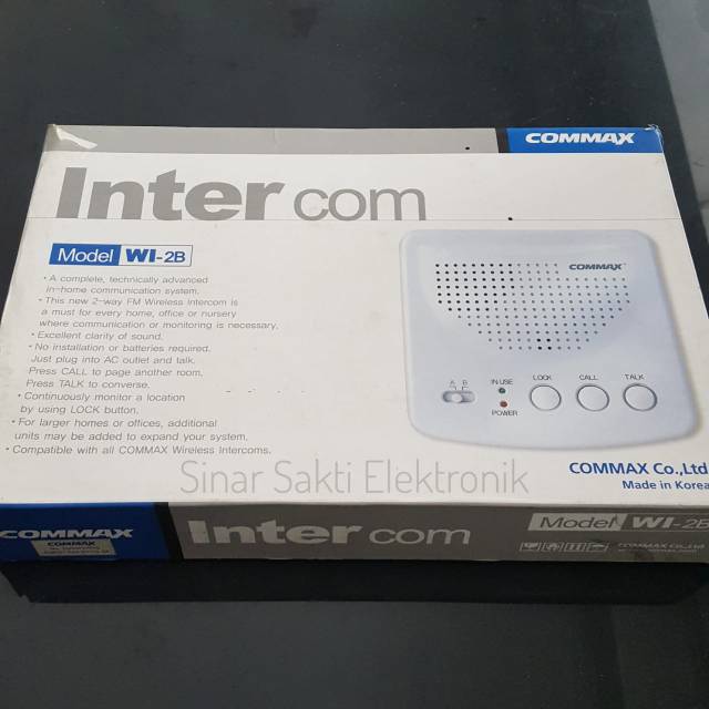 Intercom Commax WI-2B Intercom Wireless tanpa kabel murah