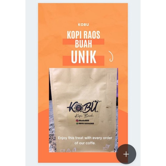 

(KOBU) kopi raos buah spesial tanpa ampas 100gr