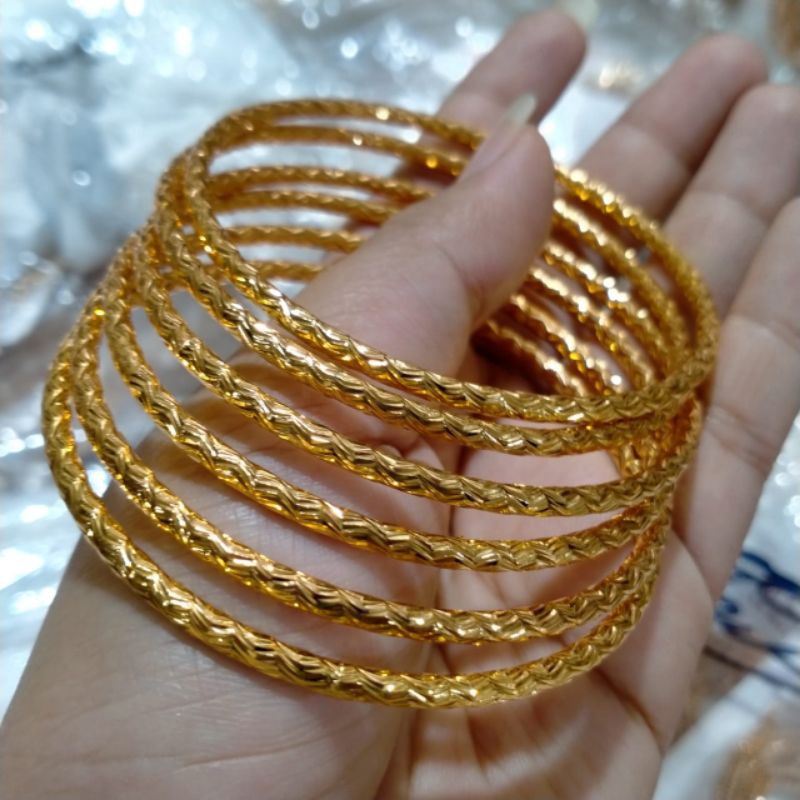 gelang tangan dewasa isi 6pcs model kroncong tebal