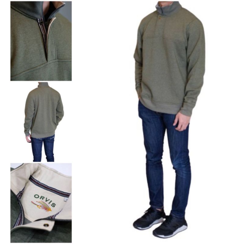 SWEATER ORVIS ORIGINAL ZIP SIGNATURE SWEATSHIRT
