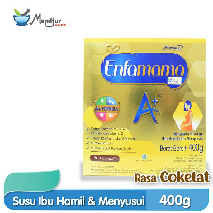 

Enfamama A+ Susu Khusus Nutrisi Ibu Hamil Menyusui Rasa Coklat 400 gr