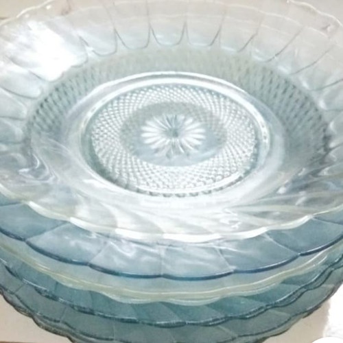 PIRING KACA BENING BELING 9 INCH 22 23 cm PERLATAN RUMAH MAKAN PESTA CAFE DAPUR GROSIR MURAH LUSIN E